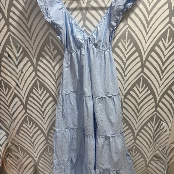 Elegant Sky Blue Maxi Dress - Picture 3 of 10
